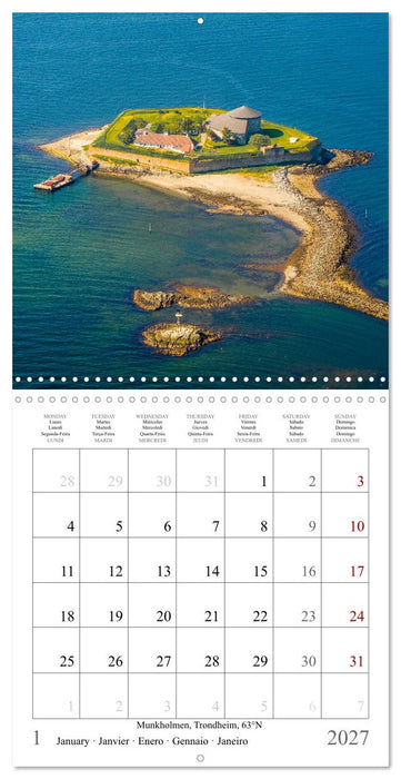 Trondheim, Tromsø, Longyearbyen (CALVENDO Monthly Calendar 2027)