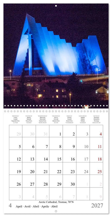Trondheim, Tromsø, Longyearbyen (CALVENDO Monthly Calendar 2027)