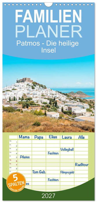 Patmos - Die heilige Insel (CALVENDO Familienplaner 2027)
