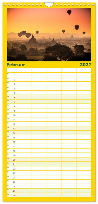 Kunterbunte Heißluftballone (CALVENDO Familienplaner 2027)