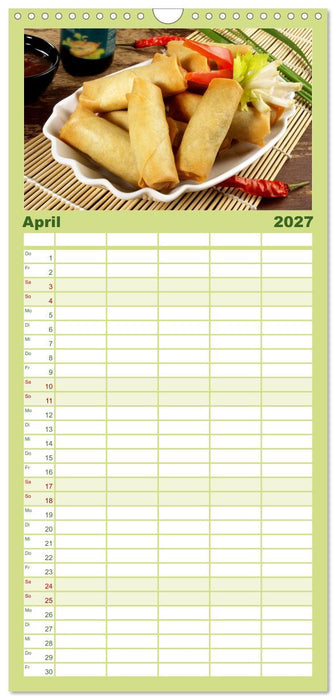 Vegan Food Kalender – Gerichte und Snacks (CALVENDO Familienplaner 2027)