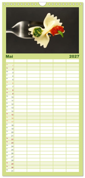 Vegan Food Kalender – Gerichte und Snacks (CALVENDO Familienplaner 2027)