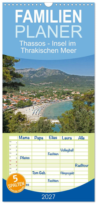 Thassos - Insel im Thrakischen Meer (CALVENDO Familienplaner 2027)