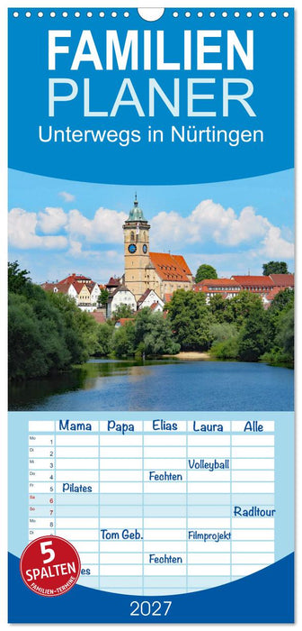 Unterwegs in Nürtingen (CALVENDO Familienplaner 2027)