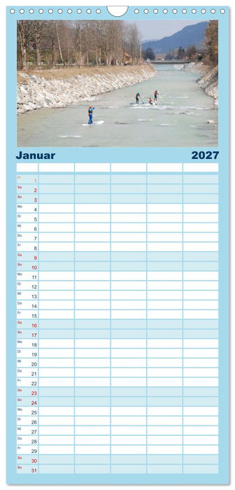 Wildwasser Stand up (CALVENDO Familienplaner 2027)