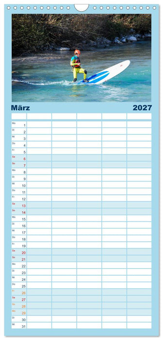 Wildwasser Stand up (CALVENDO Familienplaner 2027)