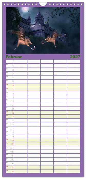 Pferde Fantasie (CALVENDO Familienplaner 2027)