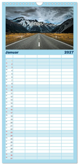 Neuseelands Landschaften (CALVENDO Familienplaner 2027)