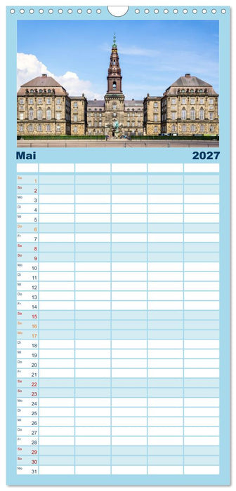 Kopenhagen - Die wundervolle Hafenstadt (CALVENDO Familienplaner 2027)