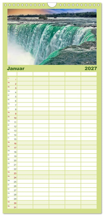 Gewaltige Natur - bedrohlich und schön (CALVENDO Familienplaner 2027)