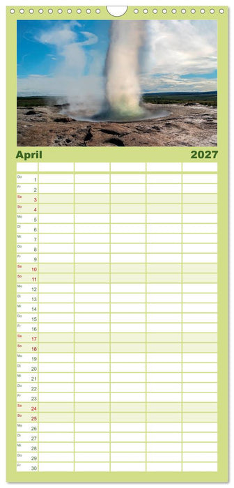 Gewaltige Natur - bedrohlich und schön (CALVENDO Familienplaner 2027)