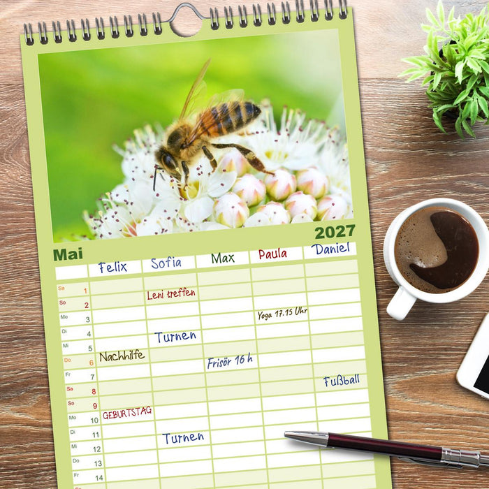 Hummeln und Bienen (CALVENDO Familienplaner 2027)