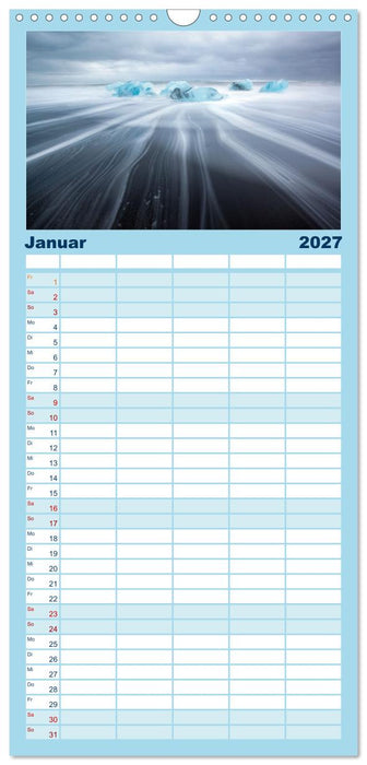 Unglaubliche Natur - Landschaften aus unserer wunderbaren Welt (CALVENDO Familienplaner 2027)