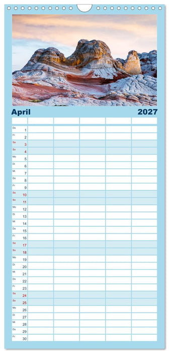 Unglaubliche Natur - Landschaften aus unserer wunderbaren Welt (CALVENDO Familienplaner 2027)