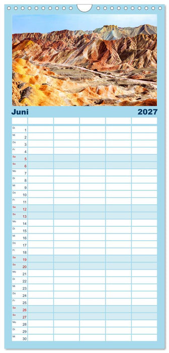 Unglaubliche Natur - Landschaften aus unserer wunderbaren Welt (CALVENDO Familienplaner 2027)