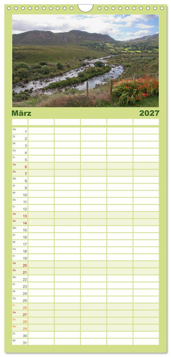 Quer durch Irland - Landschaften pur (CALVENDO Familienplaner 2027)