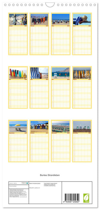 Buntes Strandleben (CALVENDO Familienplaner 2027)