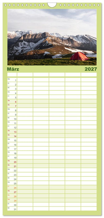 Camping - Raus in die Natur. (CALVENDO Familienplaner 2027)