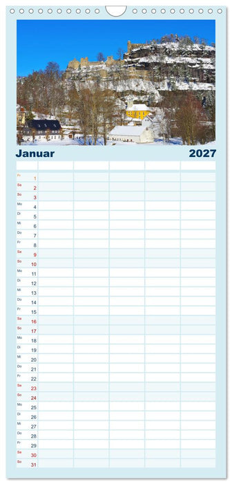 Zittauer Gebirge - Deutschlands kleinstes Mittelgebirge (CALVENDO Familienplaner 2027)
