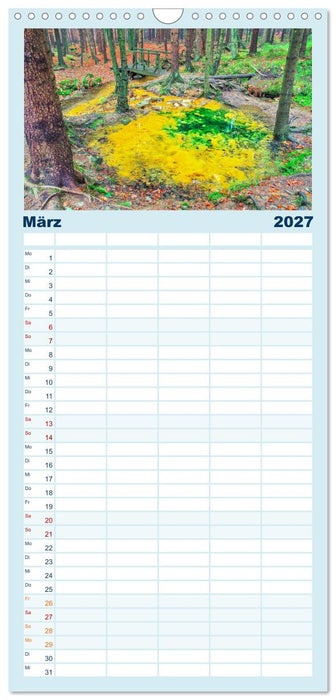 Zittauer Gebirge - Deutschlands kleinstes Mittelgebirge (CALVENDO Familienplaner 2027)