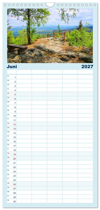 Zittauer Gebirge - Deutschlands kleinstes Mittelgebirge (CALVENDO Familienplaner 2027)
