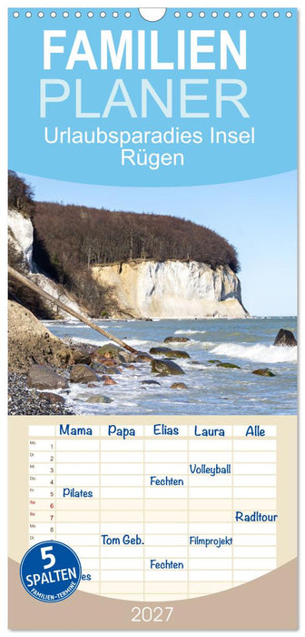 Urlaubsparadies Insel Rügen (CALVENDO Familienplaner 2027)