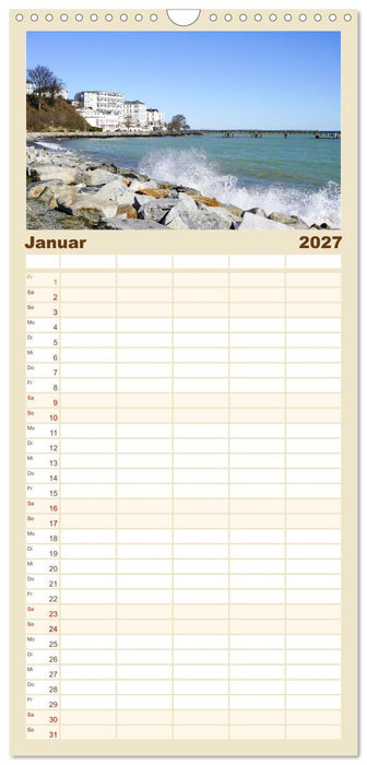 Urlaubsparadies Insel Rügen (CALVENDO Familienplaner 2027)