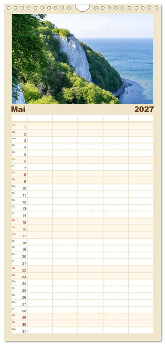 Urlaubsparadies Insel Rügen (CALVENDO Familienplaner 2027)