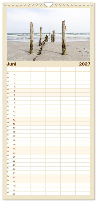 Urlaubsparadies Insel Rügen (CALVENDO Familienplaner 2027)