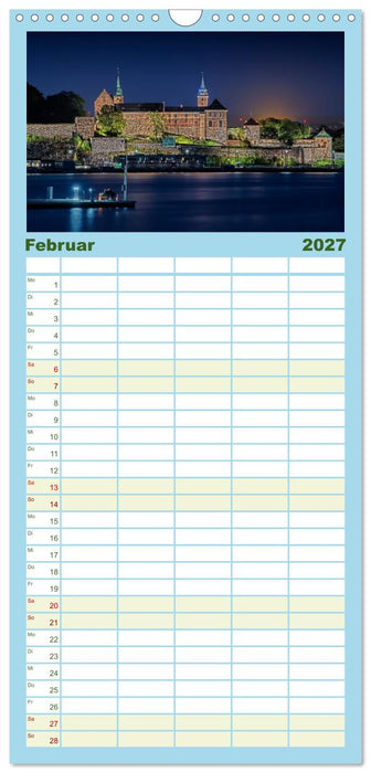 Ein Rundgang in Oslo (CALVENDO Familienplaner 2027)