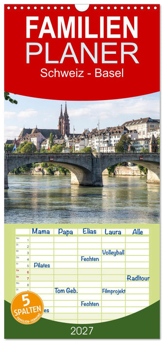 Schweiz - Basel (CALVENDO Familienplaner 2027)