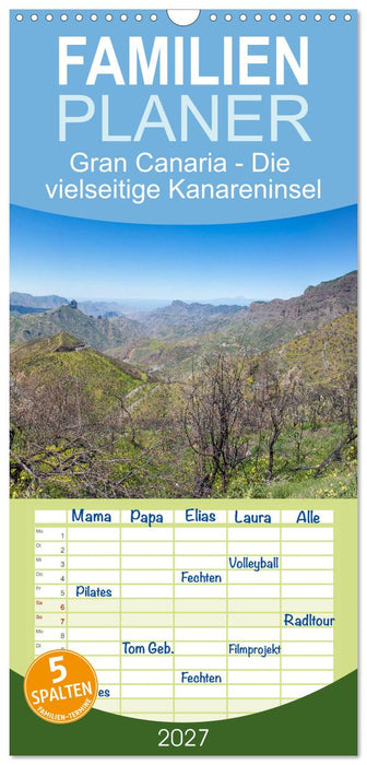 Gran Canaria - Die vielseitige Kanareninsel (CALVENDO Familienplaner 2027)