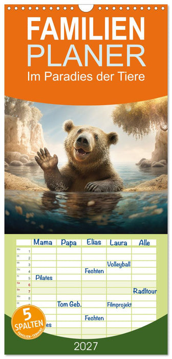 Im Paradies der Tiere (CALVENDO Familienplaner 2027)