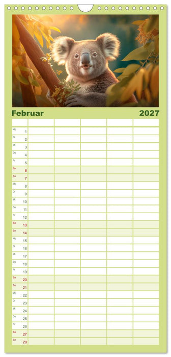 Im Paradies der Tiere (CALVENDO Familienplaner 2027)