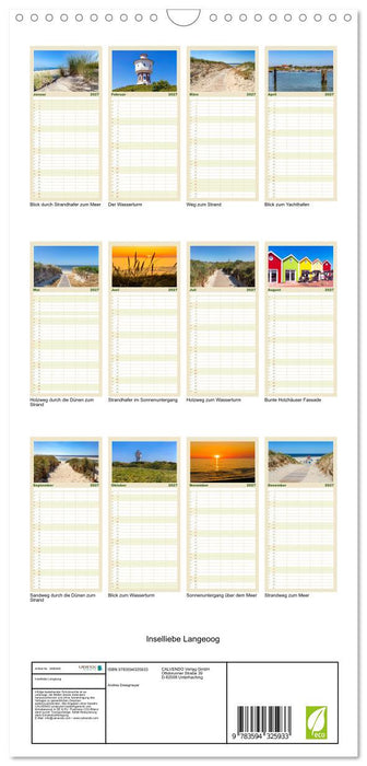 Inselliebe Langeoog (CALVENDO Familienplaner 2027)