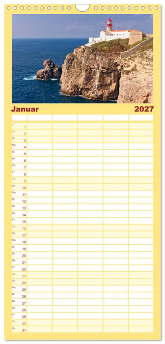Algarve - Küstenlandschaften (CALVENDO Familienplaner 2027)
