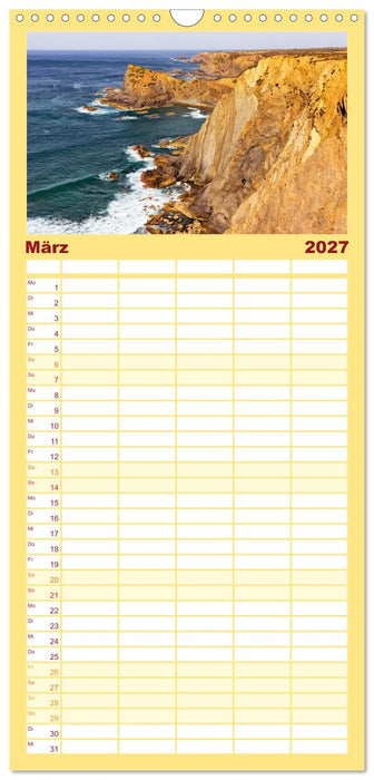 Algarve - Küstenlandschaften (CALVENDO Familienplaner 2027)