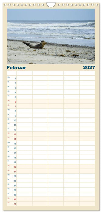 Am Strand von Juist (CALVENDO Familienplaner 2027)