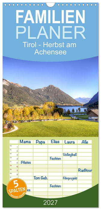 Tirol - Herbst am Achensee (CALVENDO Familienplaner 2027)