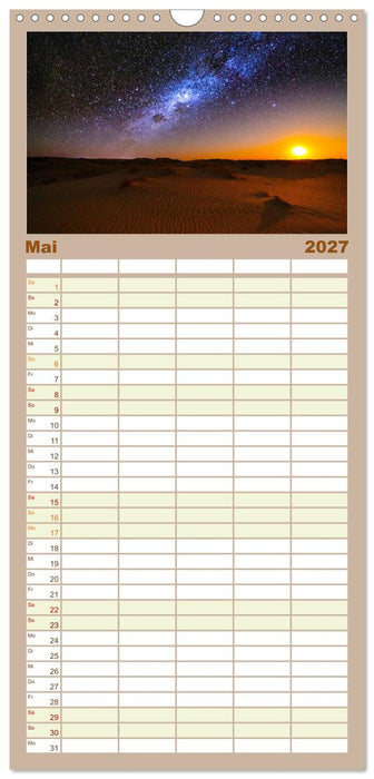 Sahara - Die größte Trockenwüste der Welt. (CALVENDO Familienplaner 2027)