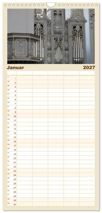 Fantastische Welt der Orgeln (CALVENDO Familienplaner 2027)