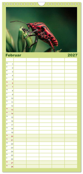Makrowelten Tierreich (CALVENDO Familienplaner 2027)