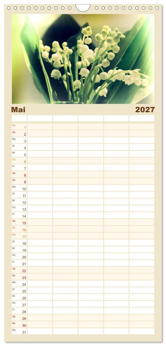 Blüten im Retro-Style (CALVENDO Familienplaner 2027)