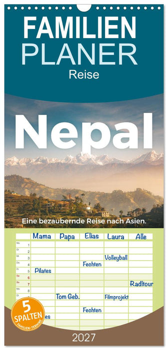 Nepal - Eine bezaubernde Reise nach Asien. (CALVENDO Familienplaner 2027)