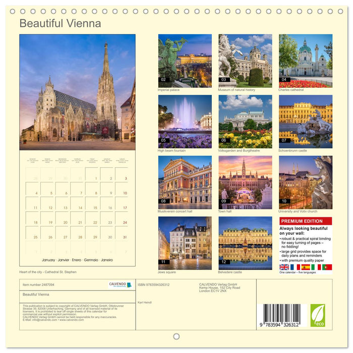 Beautiful Vienna (CALVENDO Monthly Calendar 2027)