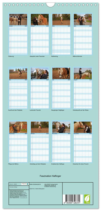 Faszination Haflinger (CALVENDO Familienplaner 2027)