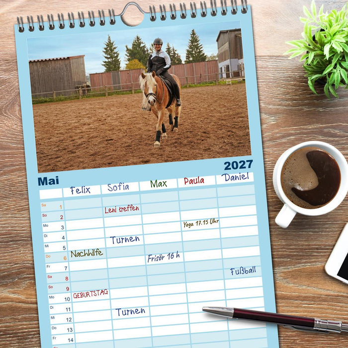 Faszination Haflinger (CALVENDO Familienplaner 2027)