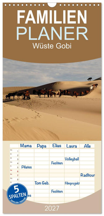 Wüste Gobi (CALVENDO Familienplaner 2027)