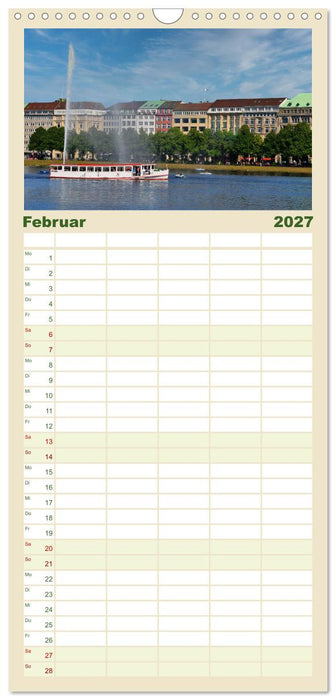 Alsteransichten in Hamburg (CALVENDO Familienplaner 2027)