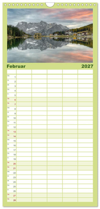 Faszination Dolomiten (CALVENDO Familienplaner 2027)